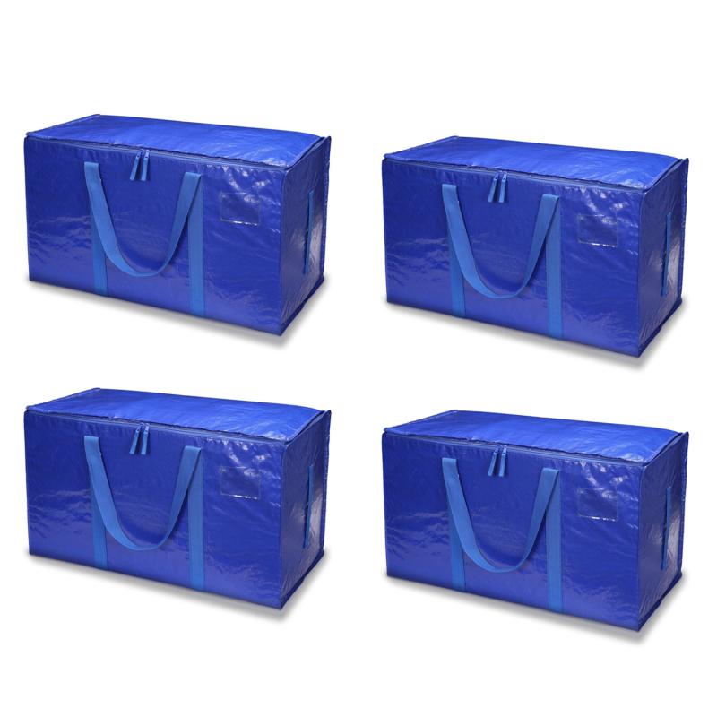 Heavy Duty Foldable Tote Moving Bags with Zippers & Handles