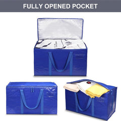Heavy Duty Foldable Tote Moving Bags with Zippers & Handles