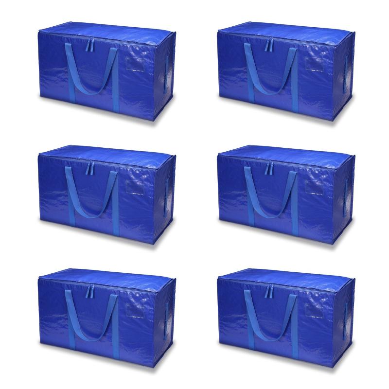 Heavy Duty Foldable Tote Moving Bags with Zippers & Handles