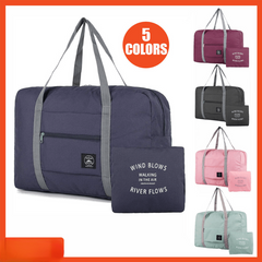 2pcs Foldable Handheld Duffel Bag Large Capacity Zipper Portable