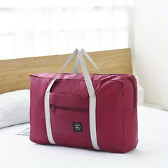 2pcs Foldable Handheld Duffel Bag Large Capacity Zipper Portable