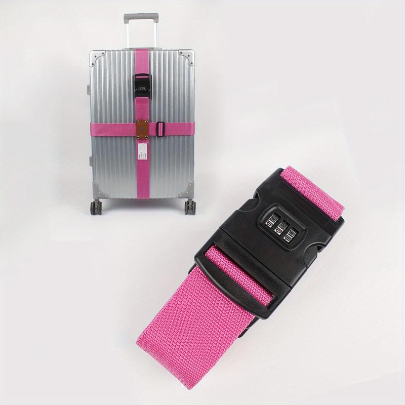 2pcs Cross Password Travel Luggage PU Airplane Tag With Cross Strap