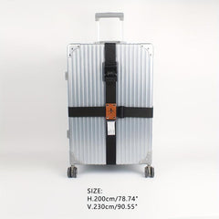 2pcs Cross Password Travel Luggage PU Airplane Tag With Cross Strap