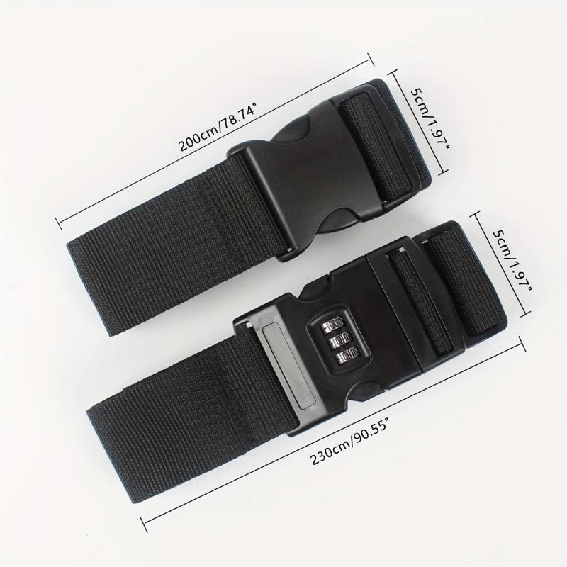 2pcs Cross Password Travel Luggage PU Airplane Tag With Cross Strap