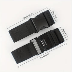2pcs Cross Password Travel Luggage PU Airplane Tag With Cross Strap