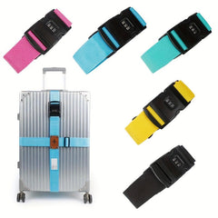 2pcs Cross Password Travel Luggage PU Airplane Tag With Cross Strap