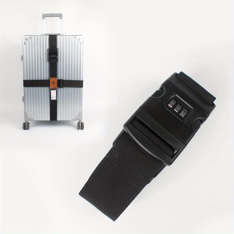 2pcs Cross Password Travel Luggage PU Airplane Tag With Cross Strap