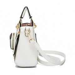 Letter Decor Hand Satchel Bag Shoulder Zipper Bag Mini Coin Purse Crossbody Work