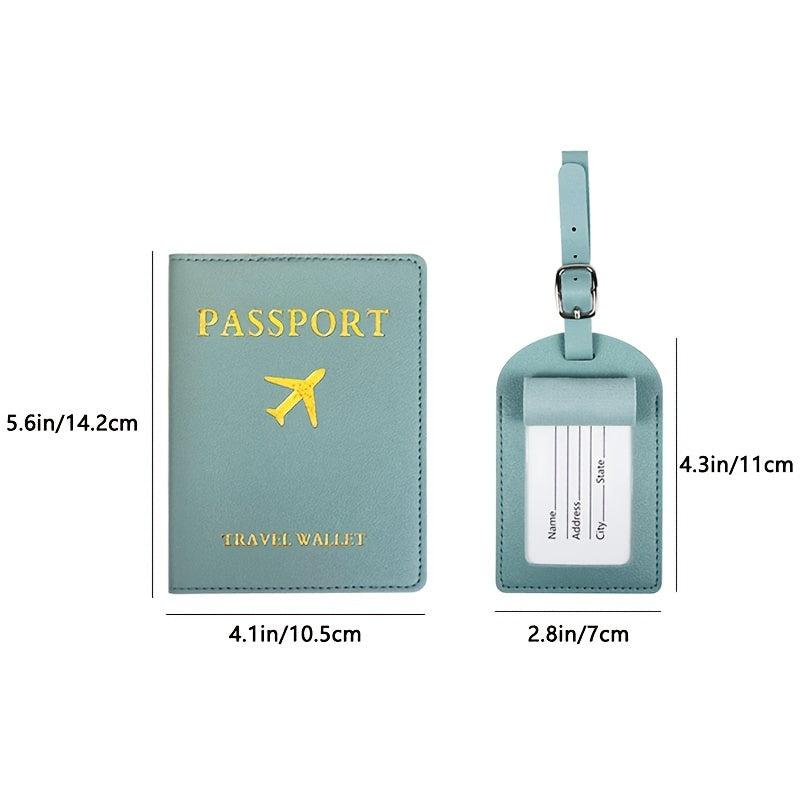 Luggage Tag Passport Holder Set
