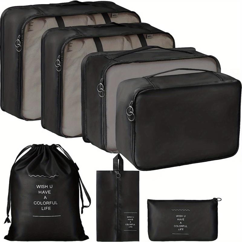 7pack Travel Storage Bags Cube Luggage Storage Bags Travel Packaging Bags