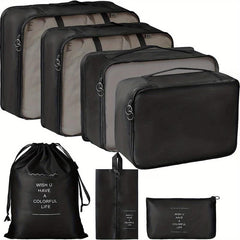 7pack Travel Storage Bags Cube Luggage Storage Bags Travel Packaging Bags