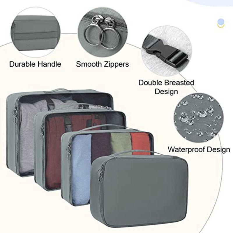 7pack Travel Storage Bags Cube Luggage Storage Bags Travel Packaging Bags