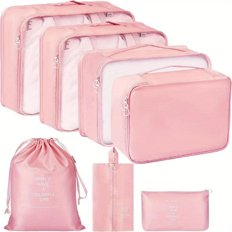 7pack Travel Storage Bags Cube Luggage Storage Bags Travel Packaging Bags