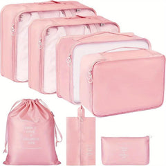 7pack Travel Storage Bags Cube Luggage Storage Bags Travel Packaging Bags