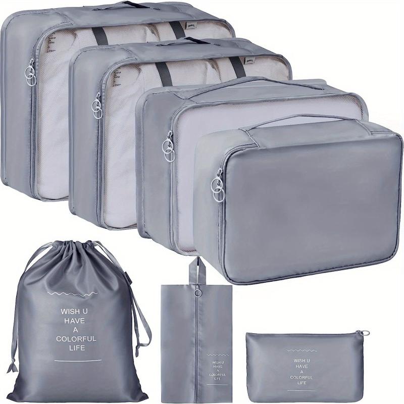 7pack Travel Storage Bags Cube Luggage Storage Bags Travel Packaging Bags