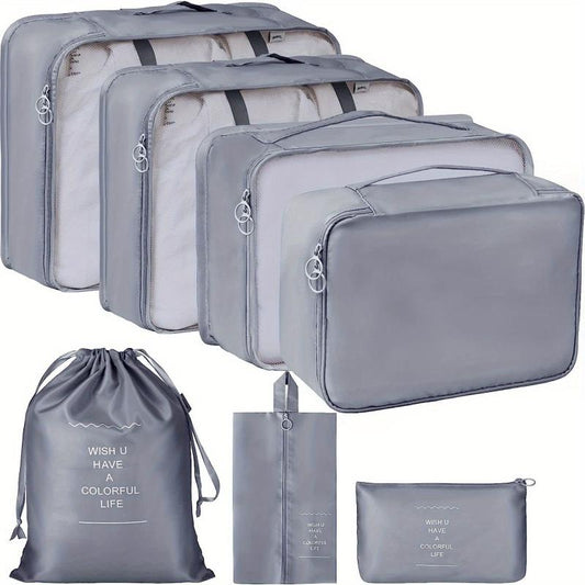 7pack Travel Storage Bags Cube Luggage Storage Bags Travel Packaging Bags