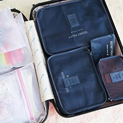 6pcs Travel Storage Bag Set Clothing & Lingerie Laundry Organizer