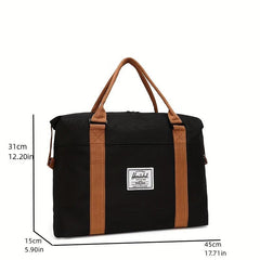 Women's Colorblock Duffle Bag Large Capacity Luggage Handbag
