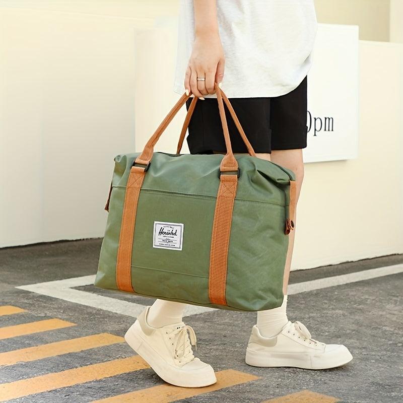 Women's Colorblock Duffle Bag Large Capacity Luggage Handbag