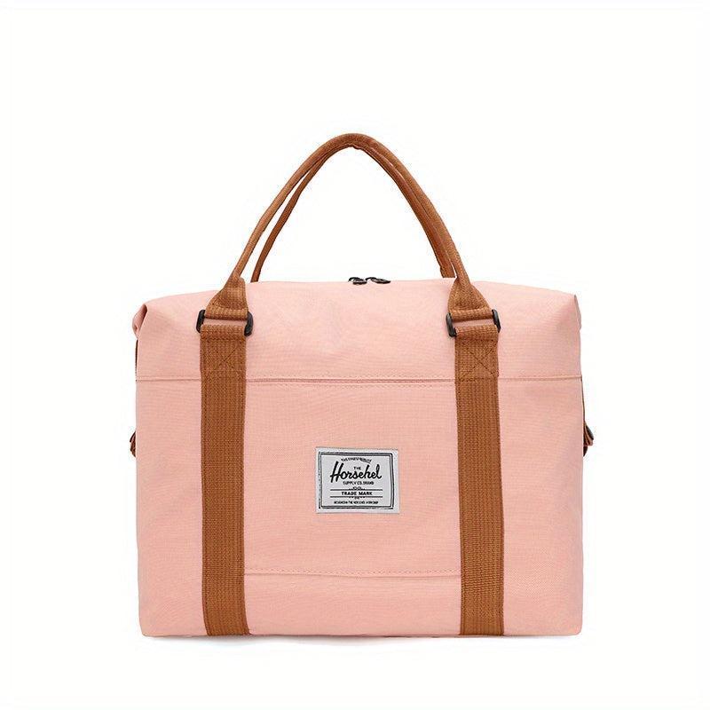 Women's Colorblock Duffle Bag Large Capacity Luggage Handbag