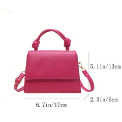 Crocodile Pattern Handbag Mini PU Leather Crossbody Bag