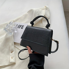 Crocodile Pattern Handbag Mini PU Leather Crossbody Bag