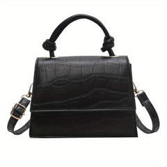 Crocodile Pattern Handbag Mini PU Leather Crossbody Bag