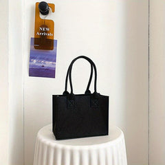 Solid Felt Square Satchel Bag Portable Women's Bag