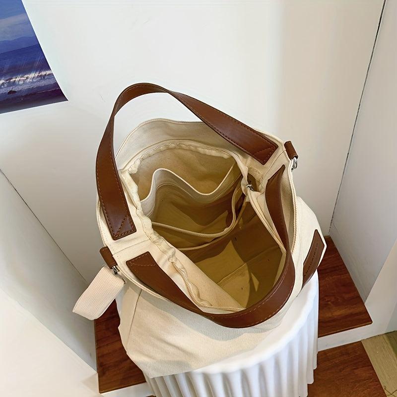 Canvas Tote Bag Large Capacity Crossbody Hobo Bag
