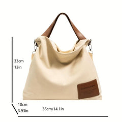 Canvas Tote Bag Large Capacity Crossbody Hobo Bag