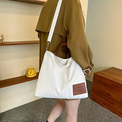 Canvas Tote Bag Large Capacity Crossbody Hobo Bag