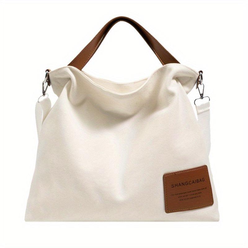 Canvas Tote Bag Large Capacity Crossbody Hobo Bag
