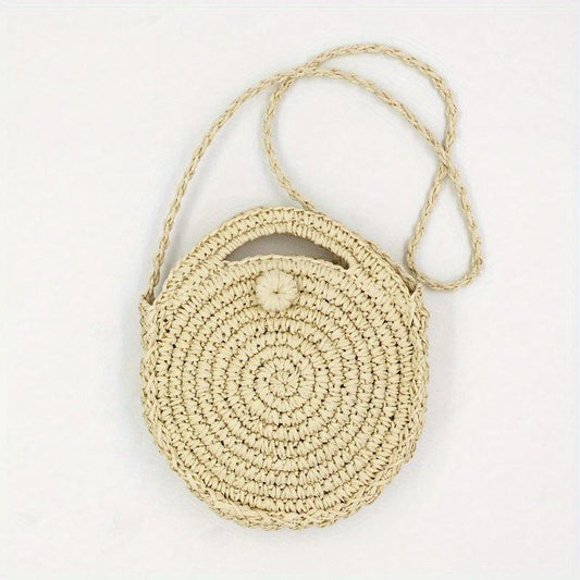 Woven Straw Handbag Boho Style Crossbody Bag Summer Beach Bag