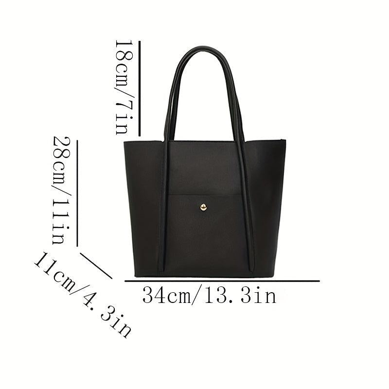 Large Capacity PU Leather Tote Bag for Women