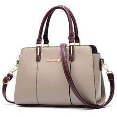 Zipper Satchel Bag Large Capacity Handbag For Work Double Handle Purse