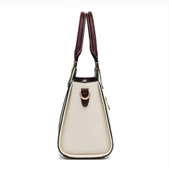 Zipper Satchel Bag Large Capacity Handbag For Work Double Handle Purse