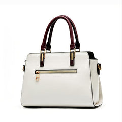 Zipper Satchel Bag Large Capacity Handbag For Work Double Handle Purse