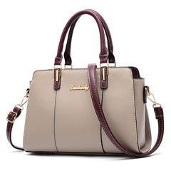 Zipper Satchel Bag Large Capacity Handbag For Work Double Handle Purse