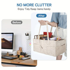 Felt Diaper Caddy Organizer Large Capacity Baby Nursey Storage Bag