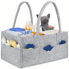 Felt Diaper Caddy Organizer Large Capacity Baby Nursey Storage Bag