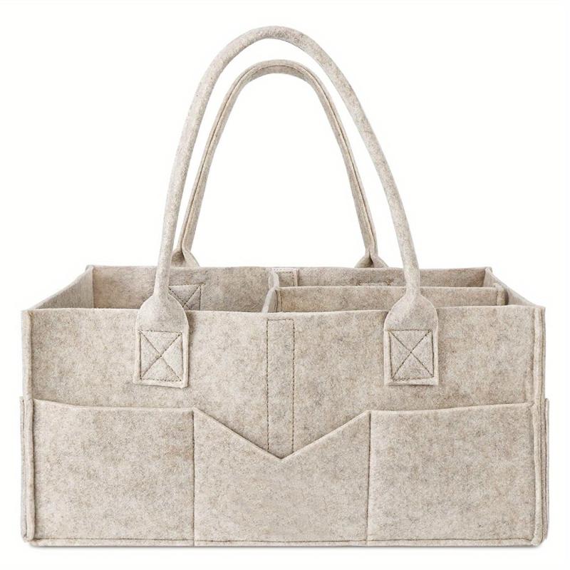Felt Diaper Caddy Organizer Large Capacity Baby Nursey Storage Bag