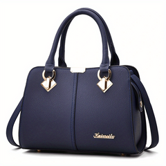 Metal Decor Satchel Bag Women's Double Handle Purse
