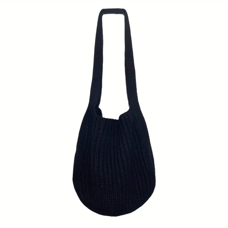 Vintage Crochet Bag Large Capacity Crossbody Bag Women's Knitted Shoulder Bag