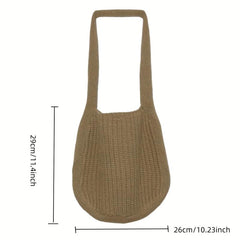 Vintage Crochet Bag Large Capacity Crossbody Bag Women's Knitted Shoulder Bag