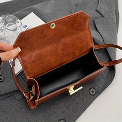 Minimalist Solid Square Handbag All Match Shoulder Bag