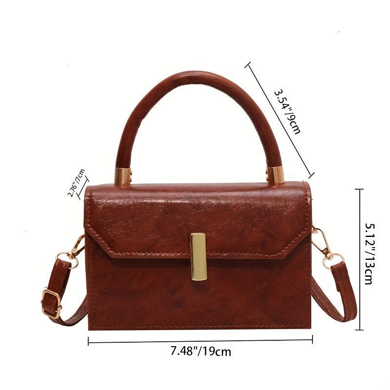Minimalist Solid Square Handbag All Match Shoulder Bag