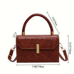 Minimalist Solid Square Handbag All Match Shoulder Bag