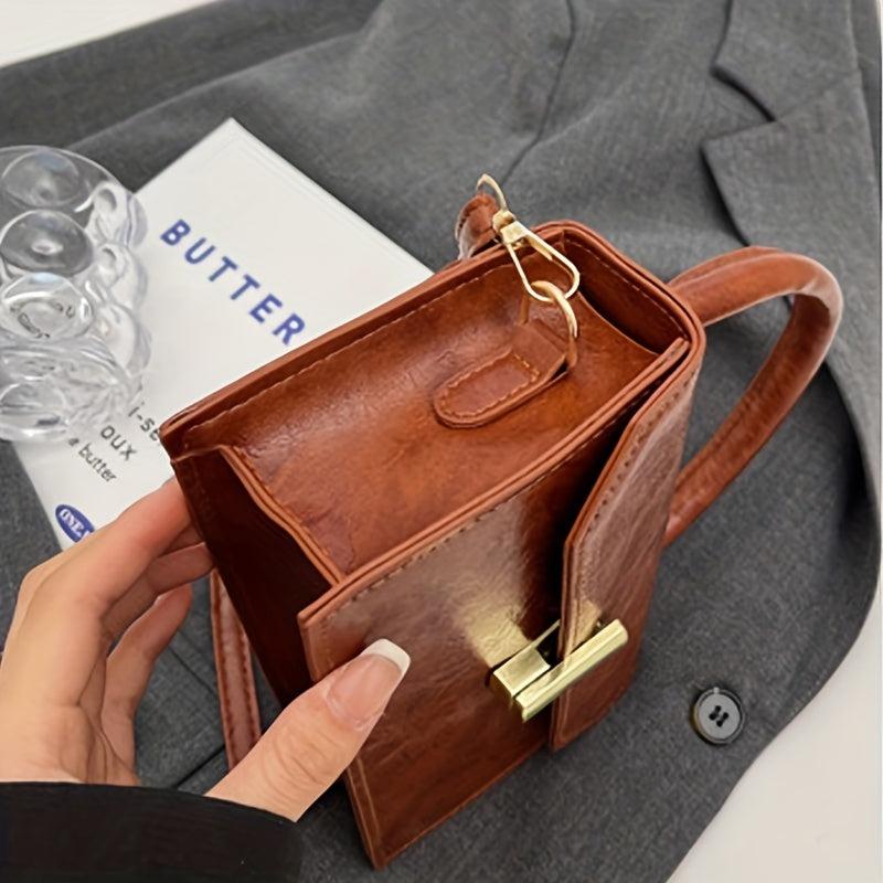 Minimalist Solid Square Handbag All Match Shoulder Bag