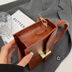 Minimalist Solid Square Handbag All Match Shoulder Bag