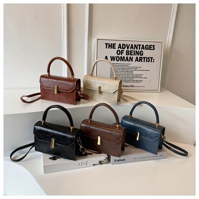 Minimalist Solid Square Handbag All Match Shoulder Bag